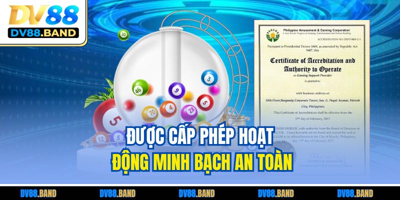 DV88 19 Được cấp phép hoạt động minh bạch an toàn